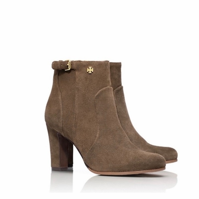 Tory Burch Women’s 10.5 Milan Genuine Suede Heeled Boots